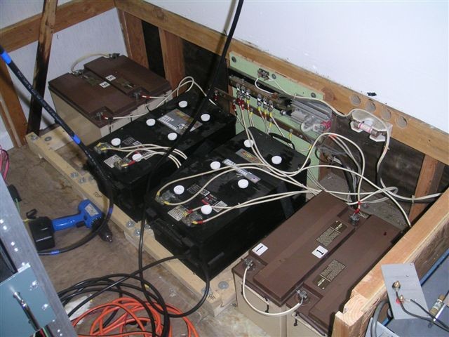 Cream colored batteries donated by TRAC